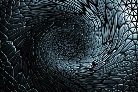 3D pattern geometric shaped swirling leather background, light and dark Illustrazione stock