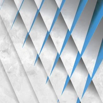 3d pattern of intersected blue white paper sheets Illustrazione stock