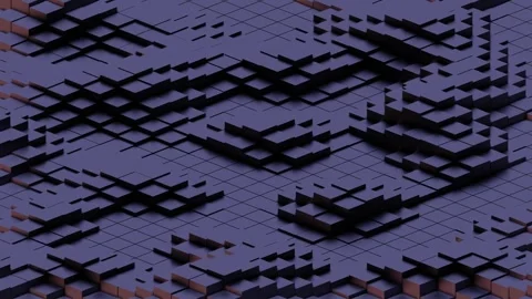A 3d pattern with a lot of different shapes Video stock 309926387