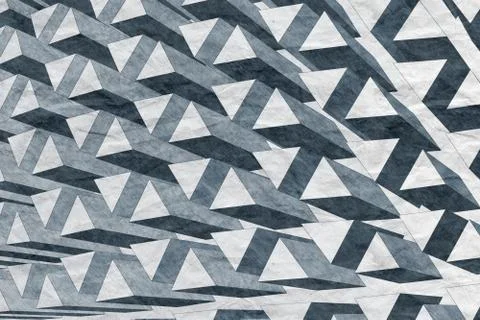 3d pattern over old crumpled paper Illustrazione stock