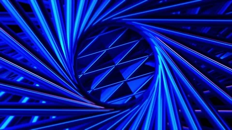 3D pattern in rotating spiral. Motion. 3D metal pattern with diamonds in circle Stock Footage 163758651