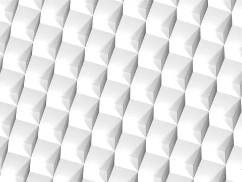 3d pattern of white cubes Stock Illustration