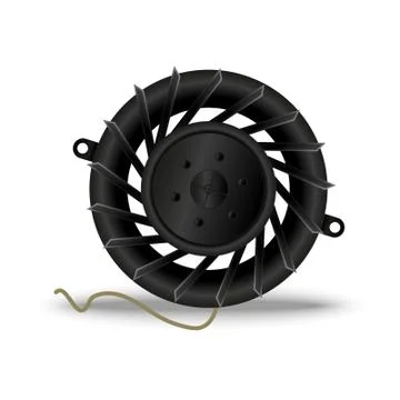 3D pc or console spare part - fan or cooler in vector, eps Stockillustratie