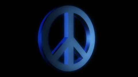 3D peace symbol Stock Footage 94944877
