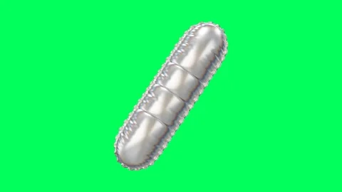 3D Pearl Chrome balloon Dash Symbol animation  Stock Footage 263240311