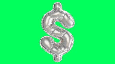 3D Pearl Chrome balloon Dollar $ Symbol animation Stock Footage 263240298