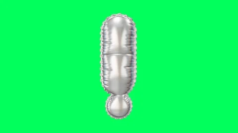 3D Pearl Chrome balloon Exclamation Symbol animation  Vidéo 263240315
