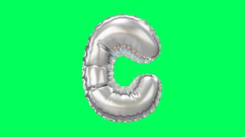 3D Pearl Chrome balloon Letter C animation Stock Footage 263239907