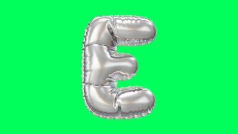3D Pearl Chrome balloon Letter E animation Stock Footage 263239910