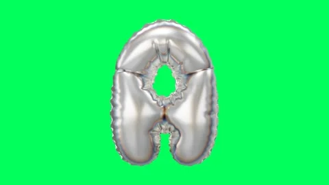 3D Pearl Chrome balloon Letter A animation Stock Footage 263239924