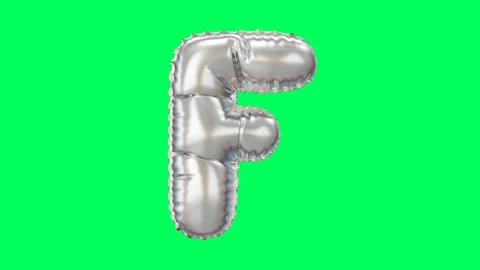 3D Pearl Chrome balloon Letter F animation Stock Footage 263239930