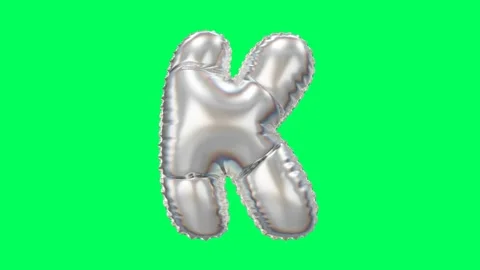3D Pearl Chrome balloon Letter K animation Stock Footage 263239964