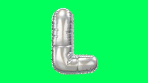 3D Pearl Chrome balloon Letter L animation Stock Footage 263239972