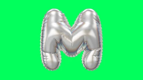 3D Pearl Chrome balloon Letter M animation Stock Footage 263239974