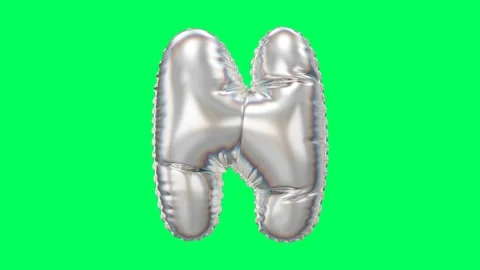3D Pearl Chrome balloon Letter N animation Stock Footage 263239982