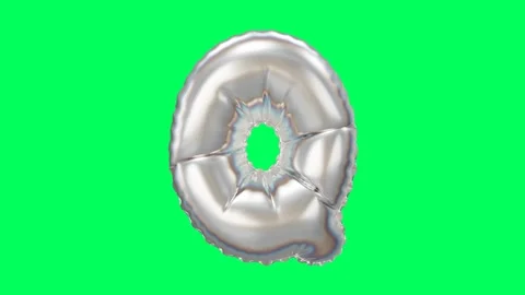 3D Pearl Chrome balloon Letter Q animation Stock Footage 263240013