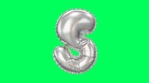 3D Pearl Chrome balloon Letter S animation Stock Footage 263240014