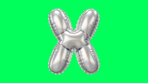3D Pearl Chrome balloon Letter X animation Stock Footage 263240046