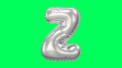 3D Pearl Chrome balloon Letter Z animation Stock Footage 263240052