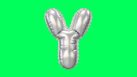 3D Pearl Chrome balloon Letter Y animation Stock Footage 263240053