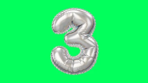 Number Three Balloon Stock Footage ~ Royalty Free Stock Videos | Pond5