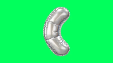 3D Pearl Chrome balloon Parentheses Symbol animation  Stock Footage 263240310