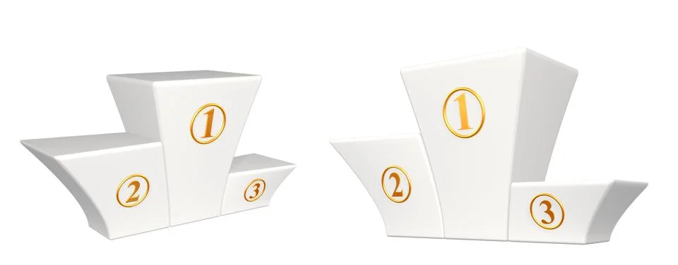 3d pedestal - the first, second and third place Stock Illustration