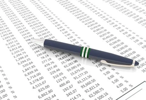 3d pen and spreadsheet Stock Illustration