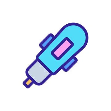 3d pen for creative building icon vector outline illustration Ilustración de archivo