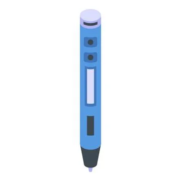 3d pen device icon, isometric style イラスト素材