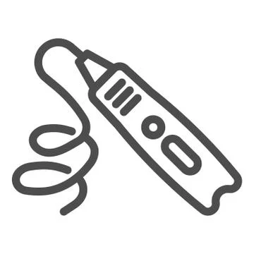 3d pen line icon. 3d drawing vector illustration isolated on white. 3D device Stock Illustration