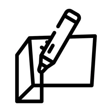 3d pen line icon vector illustration flat Illustration