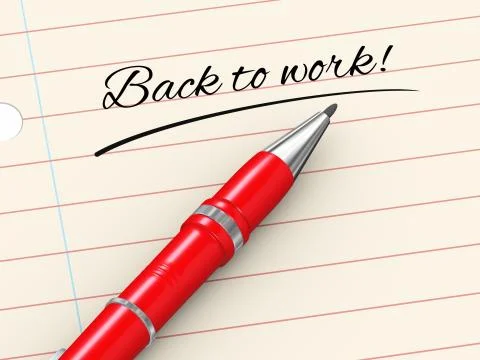 3d pen on paper - back to work Stock Illustration