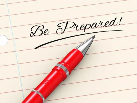 3d pen on paper - be prepared Stock Illustration