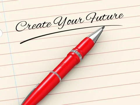 3d pen on paper - create your future Stock Illustration