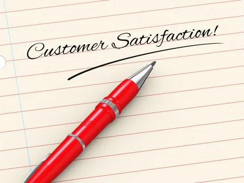 3d pen on paper - customer satisfaction Stock Illustration