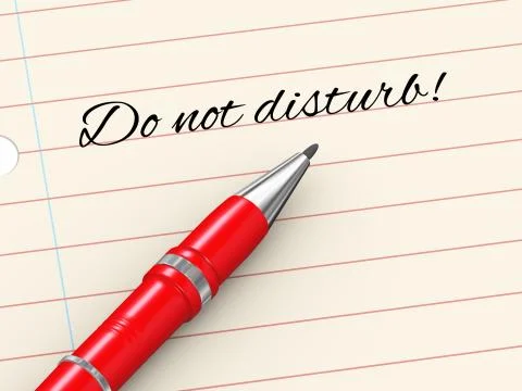 3d pen on paper - do not disturb Stock Illustration