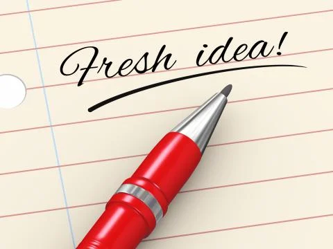 3d pen on paper - fresh ide Stock Illustration