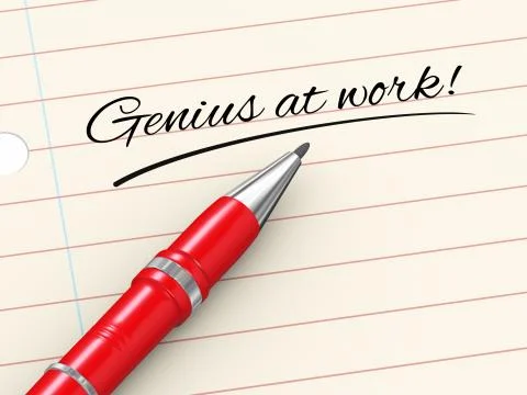 3d pen on paper - genius at work Illustrazione stock