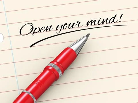 3d pen on paper - open your mind Stock Illustration