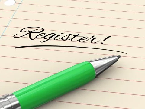 3d pen on paper - register Stock Illustration