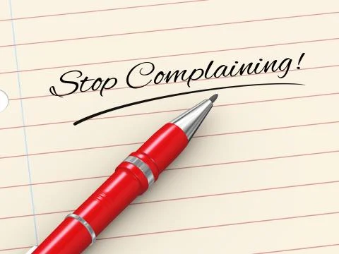 3d pen on paper - stop complaining Stock Illustration