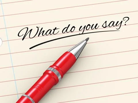 3d pen on paper - what do you we say Stock Illustration