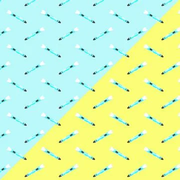 3d pen pattern on yellow-blue. 3D printing pen, melting ABS plastic. Stock Photos