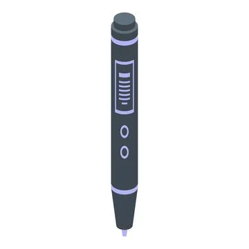 3d pen printer icon, isometric style イラスト素材