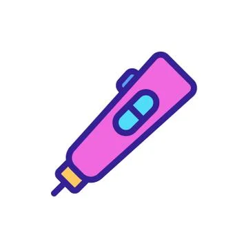 3d pen tool icon vector outline illustration Ilustração Stock