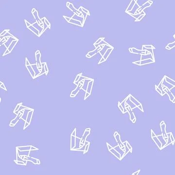 3d pen toy line vector seamless pattern Stock Illustration