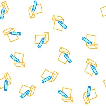 3d pen vector seamless pattern color Stock Illustration