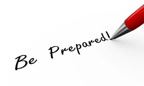 3d pen writing be prepared illustration Stock Illustration