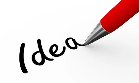 3d pen writing idea Stock Illustration